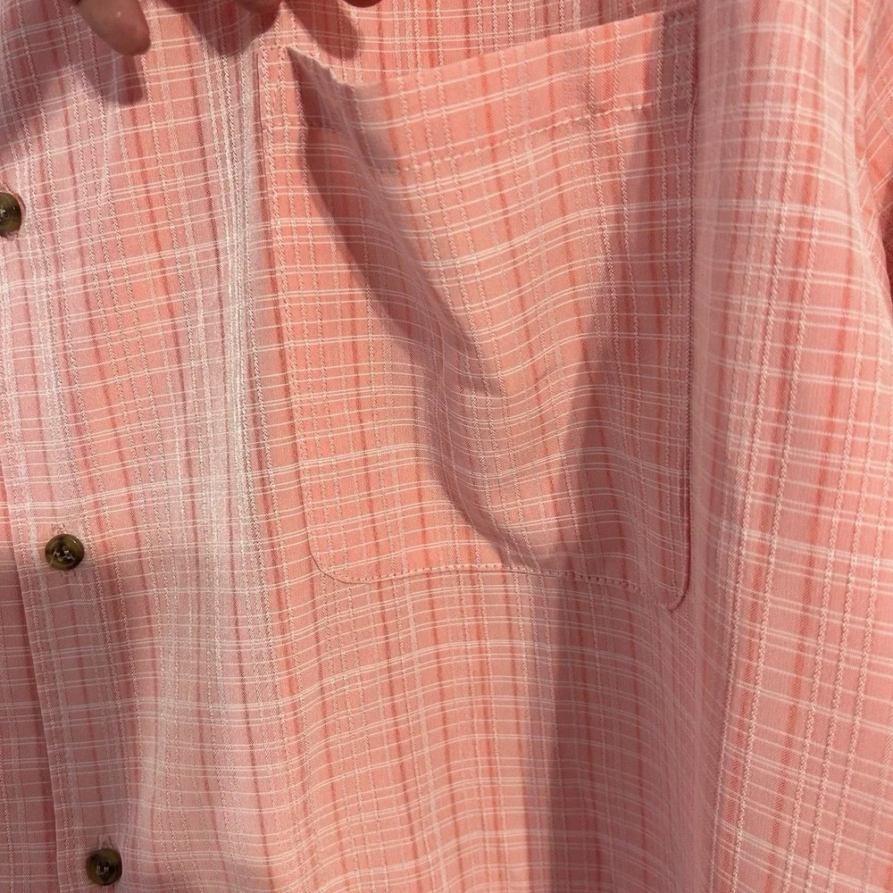 Men's 4X Brooklyn Unlimited Button-Down,‎ Short Sleeve Dress Shirt. Pink.